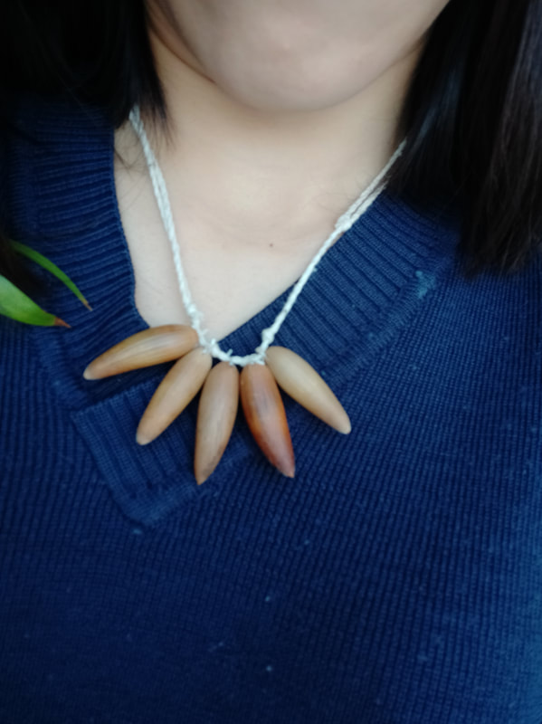 Hand-made acorn necklace